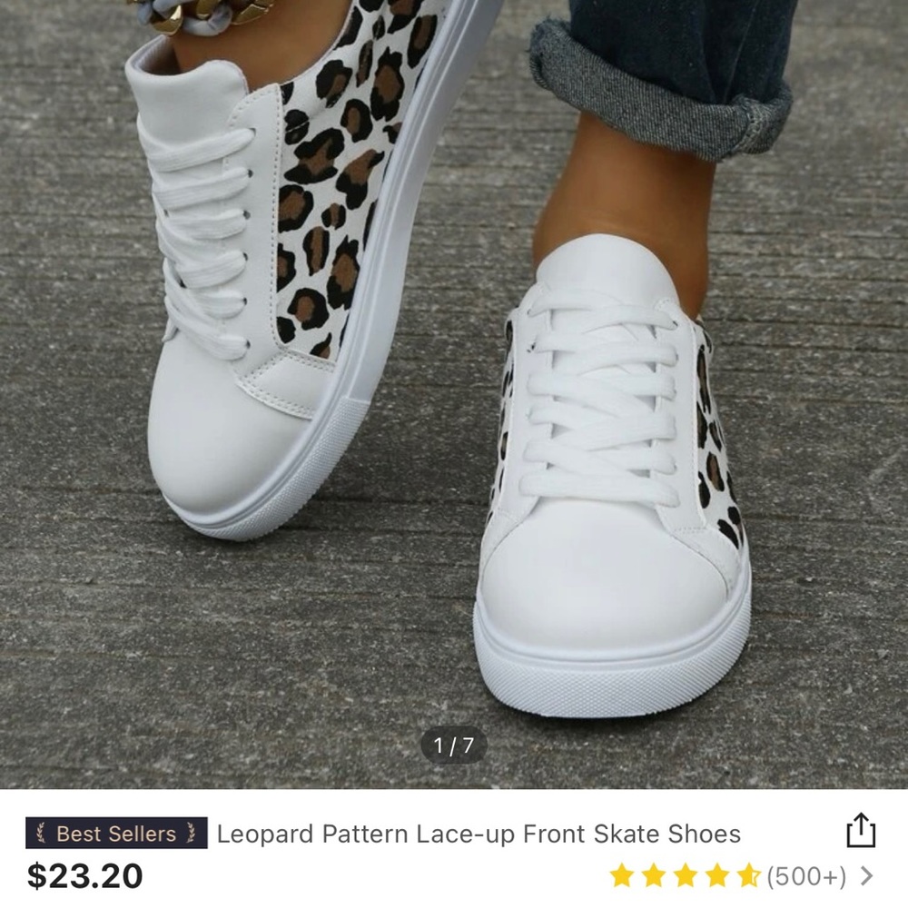 SHEIN leopard sneakers